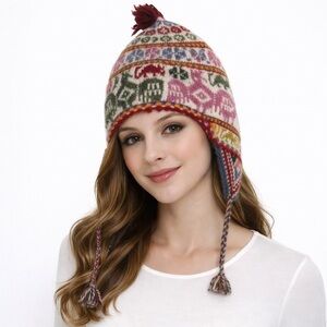 Knitted Wool Alpaca Knit Winter Hat